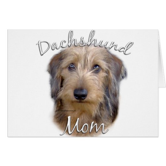 Dachshund (wirehaired) Mom 2 Cards (Front Horizontal)