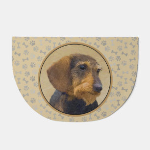 Dachshund (Wirehaired) Painting Original Dog Art Doormat