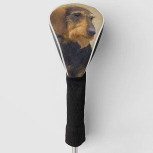 Dachshund (Wirehaired) Painting Original Dog Art Golf Head Cover