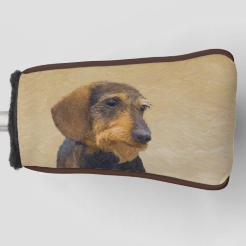 Dachshund Wirehaired Painting Original Dog Art Golf Head Cover