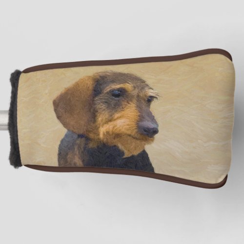 Dachshund Wirehaired Painting Original Dog Art Golf Head Cover