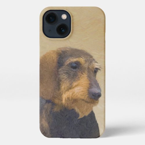 Dachshund Wirehaired Painting Original Dog Art iPhone 13 Case