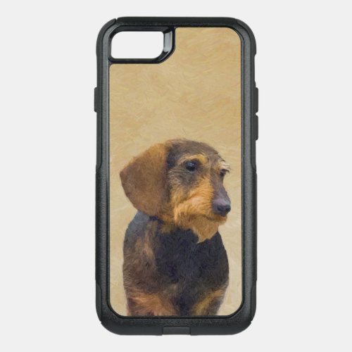 Dachshund Wirehaired Painting Original Dog Art O OtterBox Commuter iPhone SE87 Case