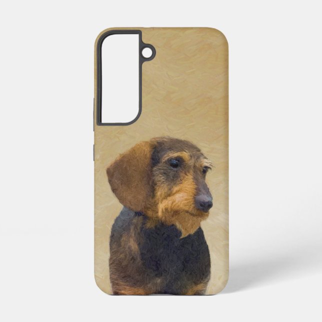Dachshund (Wirehaired) Painting Original Dog Art Samsung Galaxy Case (Back)