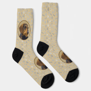 Dachshund (Wirehaired) Painting Original Dog Art Socks