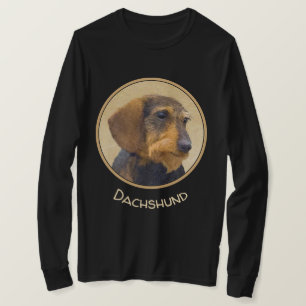 Dachshund (Wirehaired) Painting Original Dog Art T-Shirt