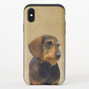 Dachshund (Wirehaired) Painting Original Dog Art iPhone X Slider Case