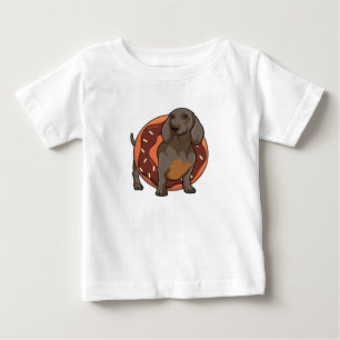 Dachshund with Donut Baby T-Shirt