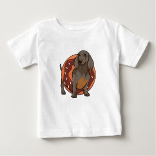 Dachshund with Donut Baby T-Shirt