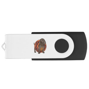Dachshund with Donut Flash Drive