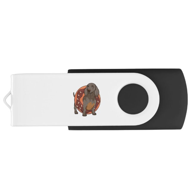 Dachshund with Donut Flash Drive (Back)