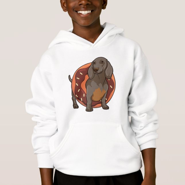 Dachshund with Donut Hoodie (Front)