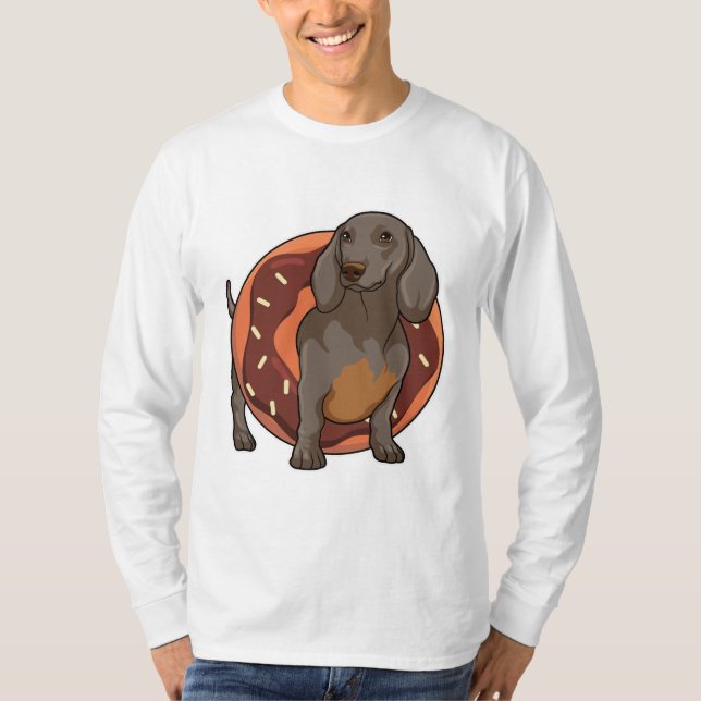 Dachshund with Donut T-Shirt (Front)