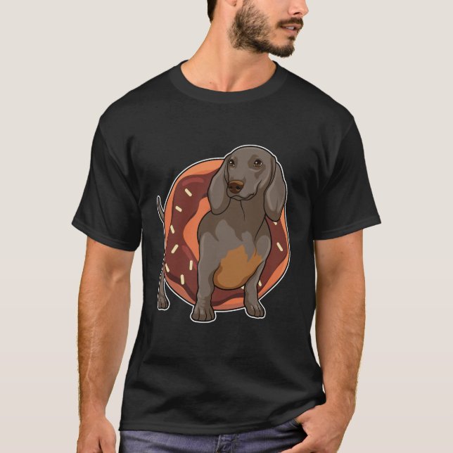 Dachshund with Donut T-Shirt (Front)