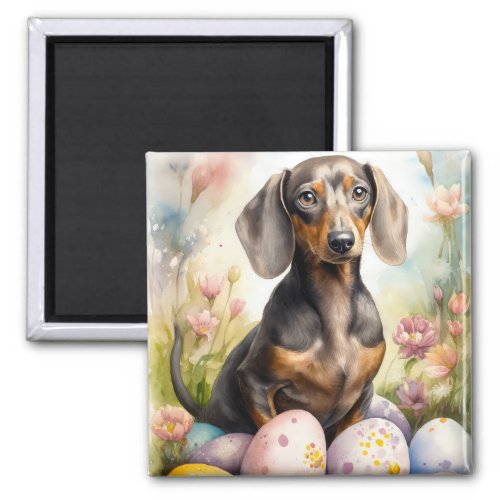 Dachshund with Easter Eggs Magnet