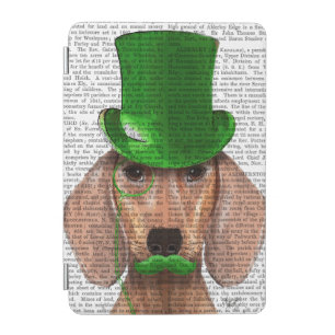 Dachshund With Green Top Hat and Moustache iPad Mini Cover