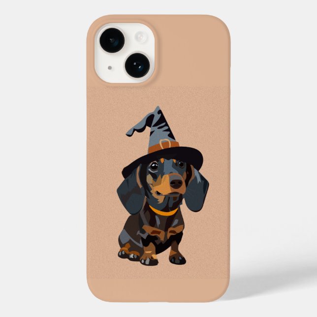 Dachshund with Halloween hat Case-Mate iPhone Case (Back)