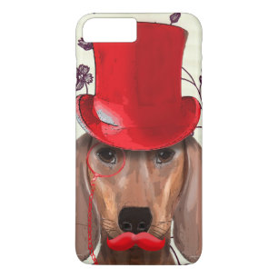 Dachshund With Red Top Hat iPhone 8 Plus/7 Plus Case