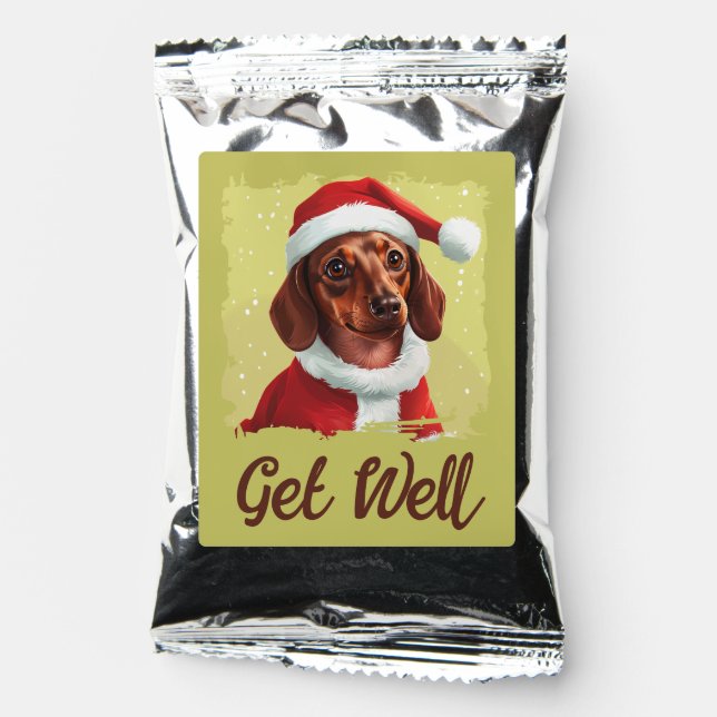 Dachshund With Santa Claus Outfit - Christmas 1 Coffee Drink Mix (Front)