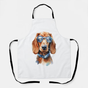 Dachshund with Sunglasses 5 Apron