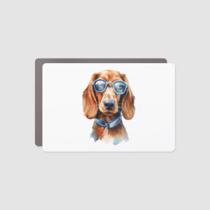 Dachshund with Sunglasses 5 Car Magnet