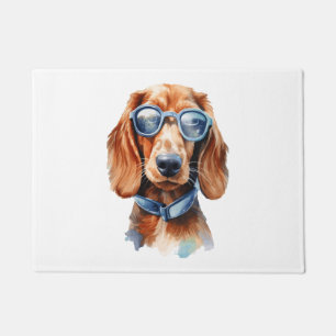 Dachshund with Sunglasses  Doormat