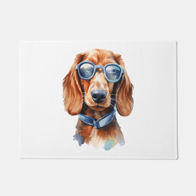 Dachshund with Sunglasses  Doormat (Front)