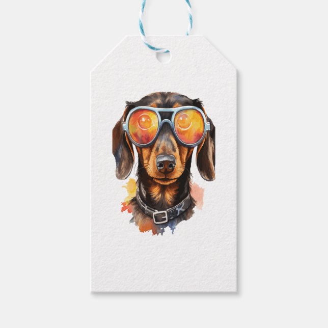 Dachshund with Sunglasses  Gift Tags (Front)