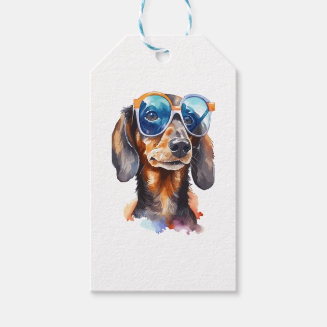 Dachshund with Sunglasses  Gift Tags (Front)