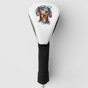 Dachshund with Sunglasses  Golf Head Cover