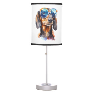 Dachshund with Sunglasses  Table Lamp