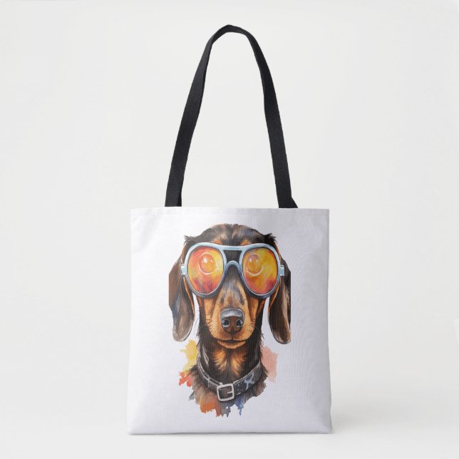 Dachshund with Sunglasses  Tote Bag (Front)