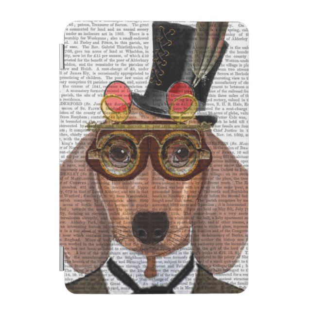Dachshund with Top Hat and Goggles iPad Mini Cover (Front)