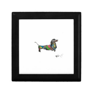 Dachshund Wooden Jewelry Box Keepsake
