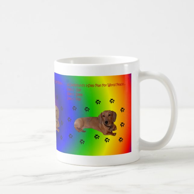 Dachshund World Peace Mug (Right)