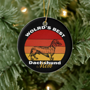 Dachshund - World's Best Dachshund Mom Ceramic Ornament