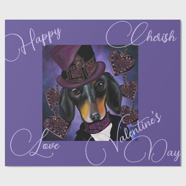 DACHSHUND  WRAPPING PAPER (Flat)