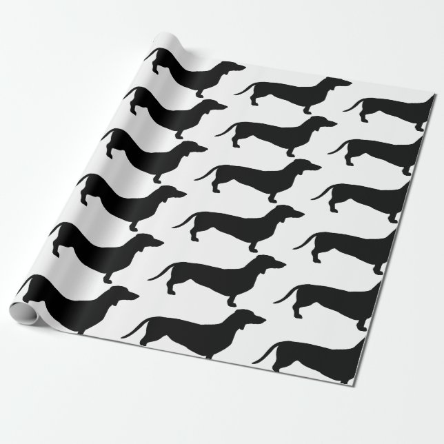 Dachshund wrapping paper (Unrolled)