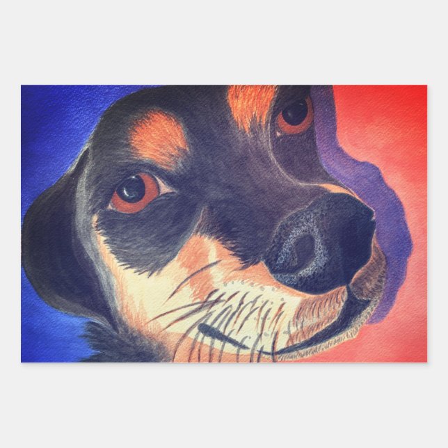 Dachshund Wrapping Paper Sheets (Front)
