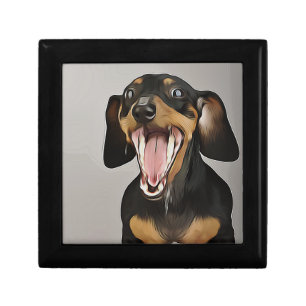 Dachshund Yawning Dachshund Birthday Poster Gift Box