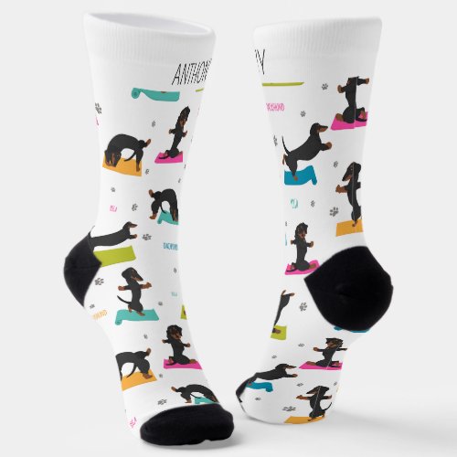 Dachshund Yoga Dog Socks