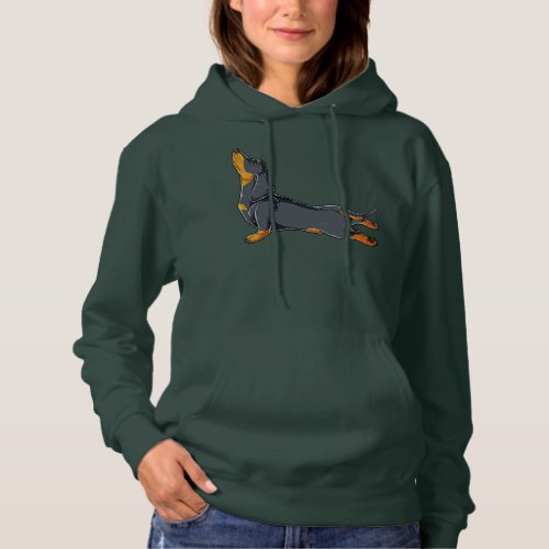 Dachshund Yoga Namaste Spiritual Meditation Hoodie