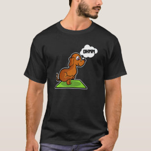 Dachshund Yoga Poses Sport Gymnastics Ohmmm Heartb T-Shirt