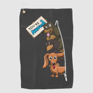 Dachshund You Are Awesome Golf Towel