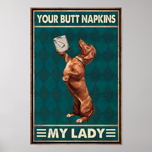 Dachshund Your Butt Napkins My Lady Home Decor