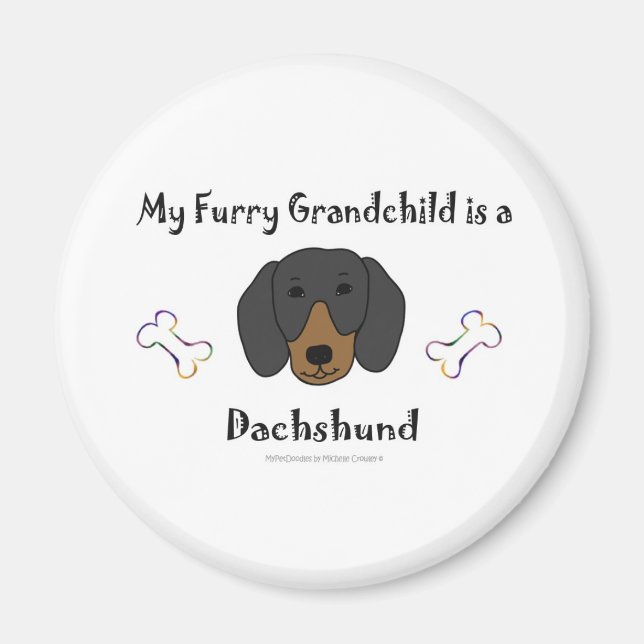 DachshundBlackTan Magnet (Front)