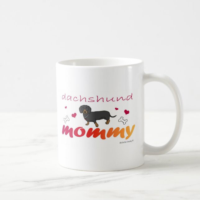DachshundBlkTanMommy Coffee Mug (Right)