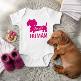 Dachshund's Best Human Personalized  Baby Bodysuit
