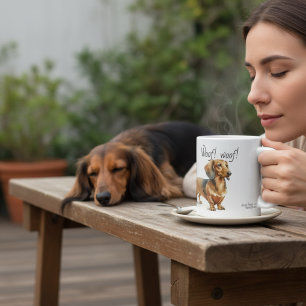  Dachshunds Brown PERSONALIZE  Coffee Mug