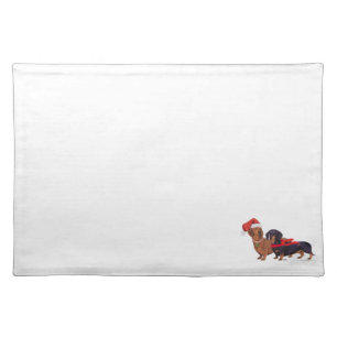 Dachshunds Christmas Cloth Placemat